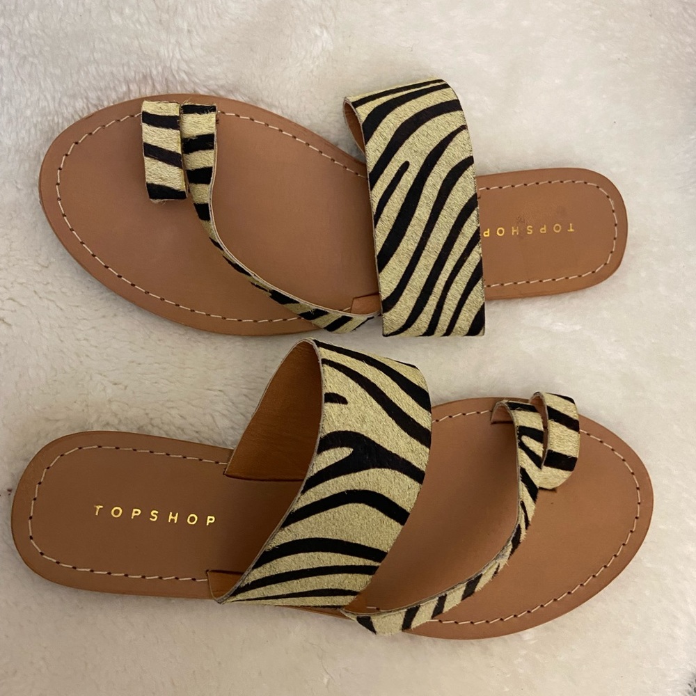 Too Shop zebra print sandals 8.5